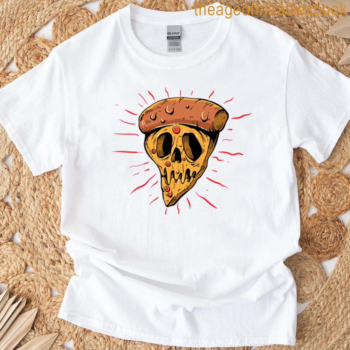 Halloween Pumpkin Face Demon Pizza T-shirt