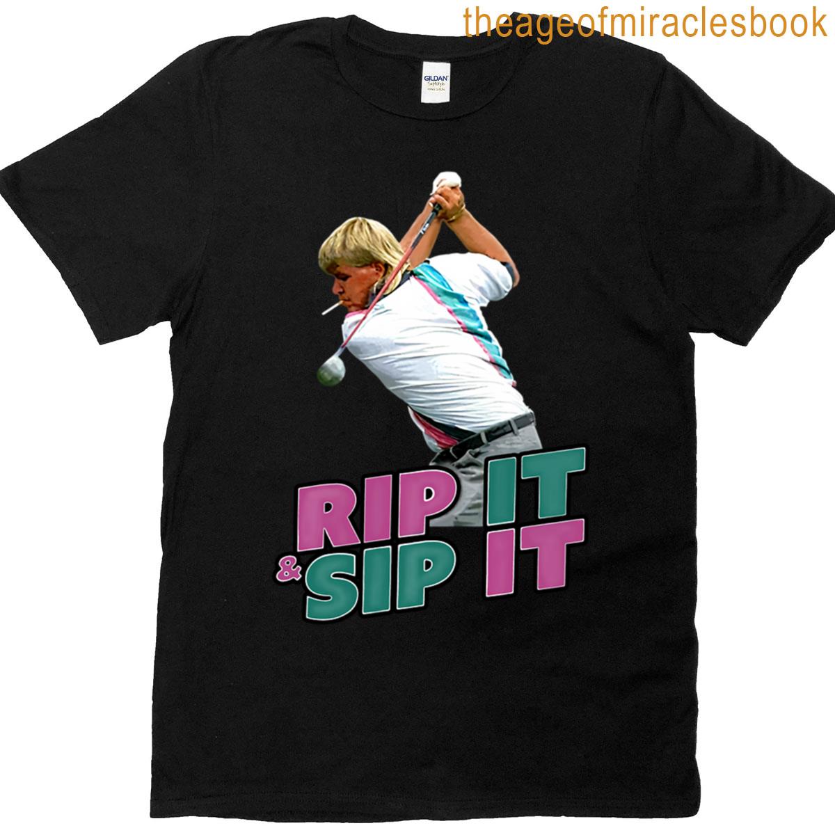 John Daly Rip It Sip It Golf T-shirt