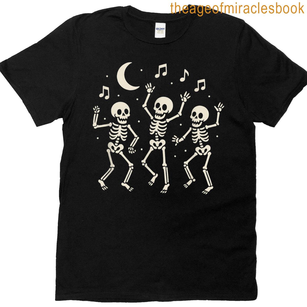 Skeleton Dance Party Halloween T-shirt