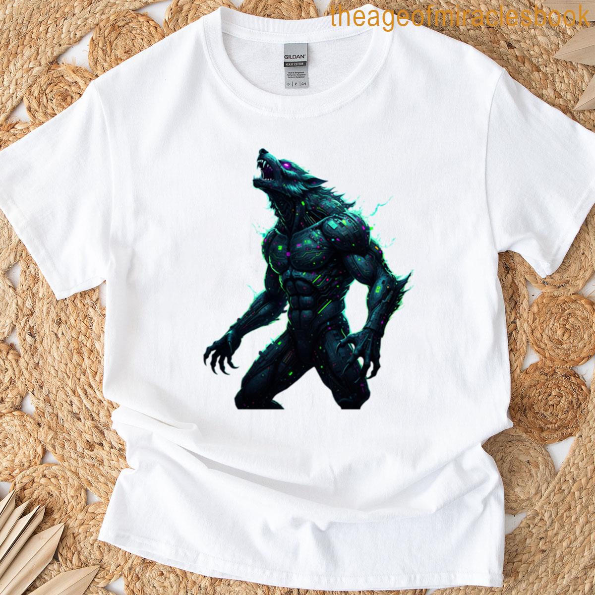 Werewolf Glitch Lunar Code Beast T-shirt