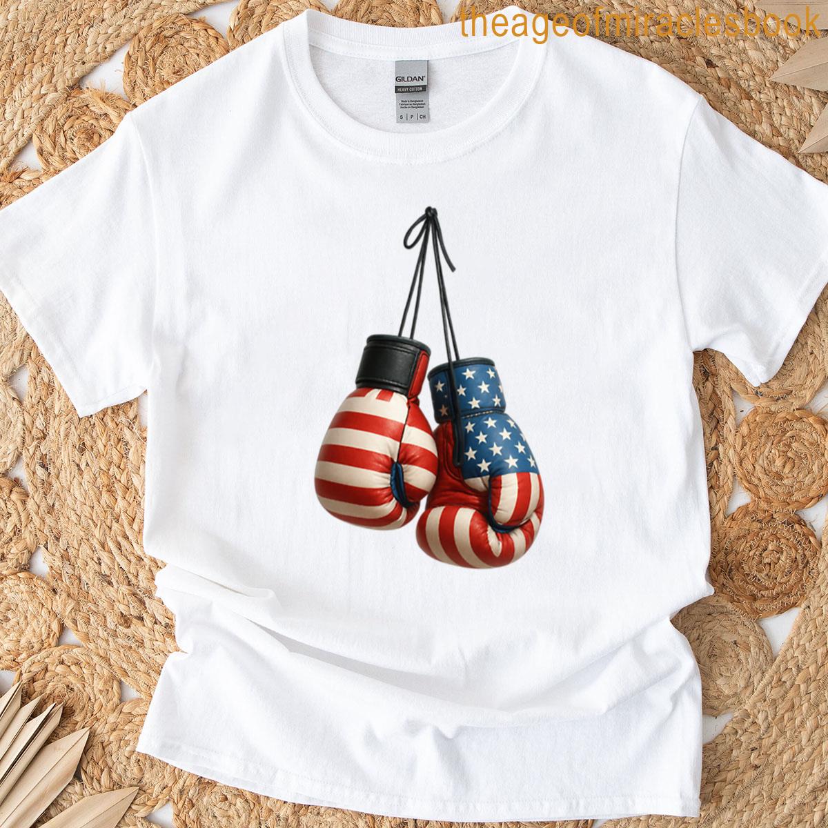 American Flag Boxing Gloves T-shirt