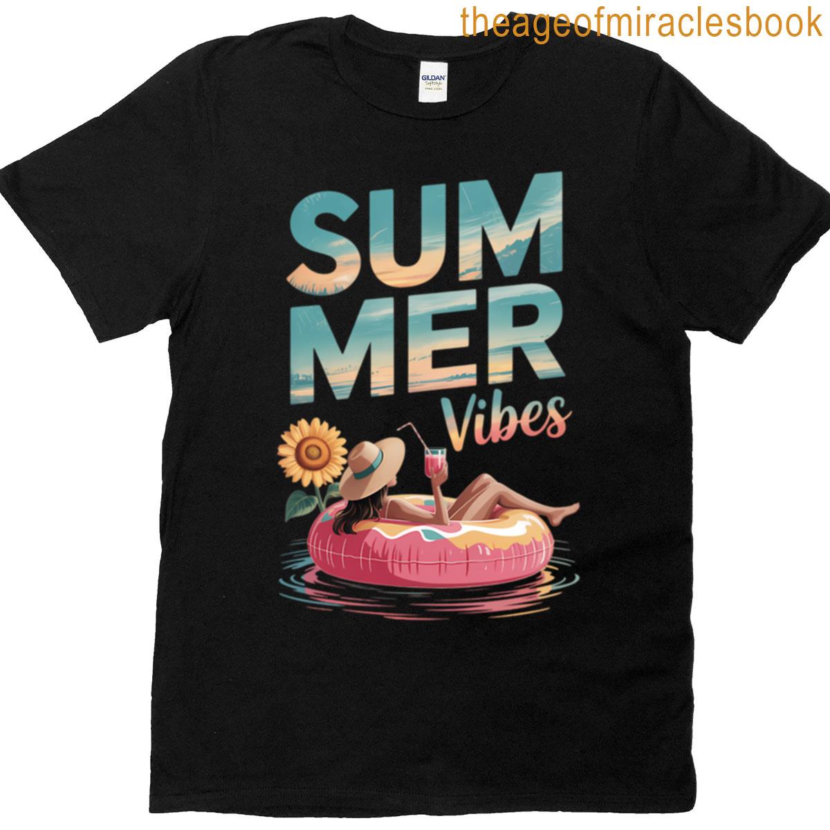 Cowgirl Summer Vibes Pool Float T-shirt