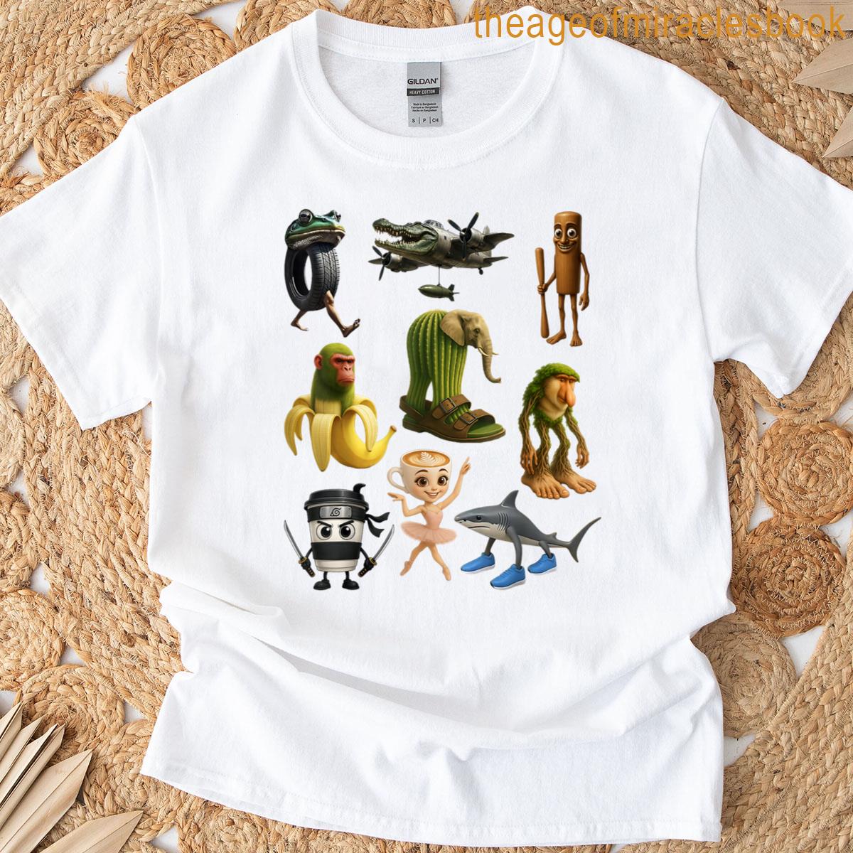 Italian Brainrot Ai-generated Characters T-shirt