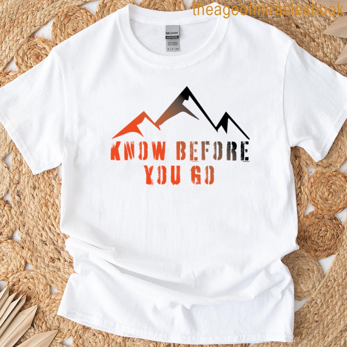 Know Before You Go Avalanche Safety Avy Training Orange T-shirt