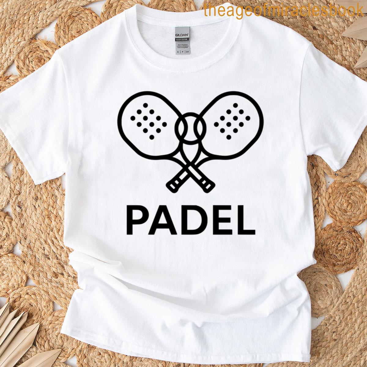 Minimalist Padel Logo With Rackets T-shirt
