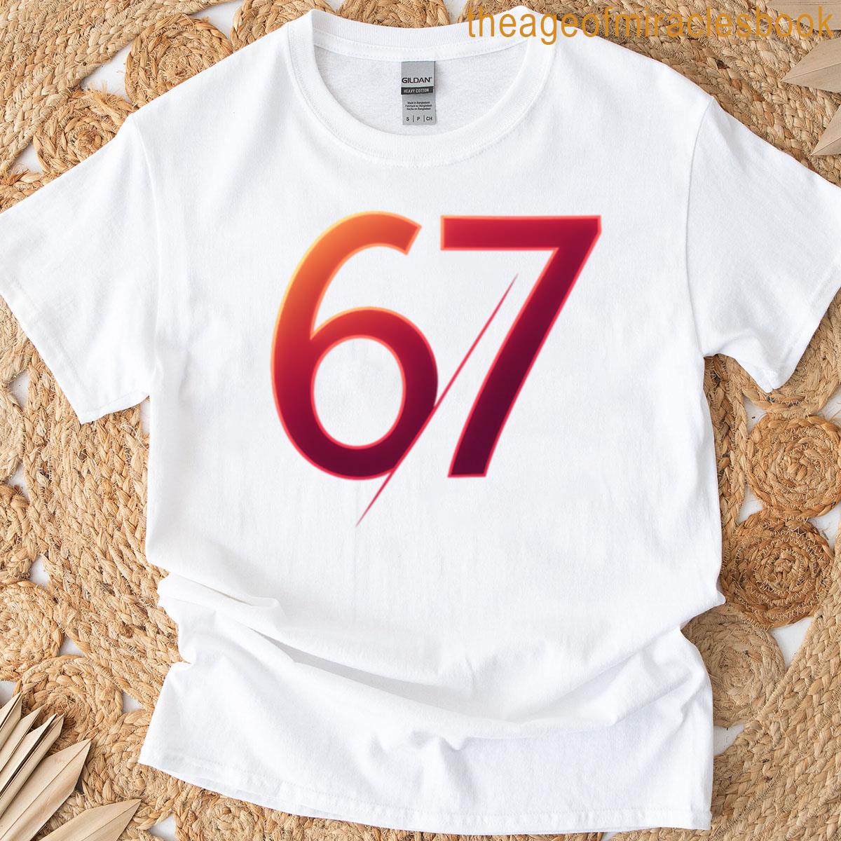 Number 67 Flame Design T-shirt