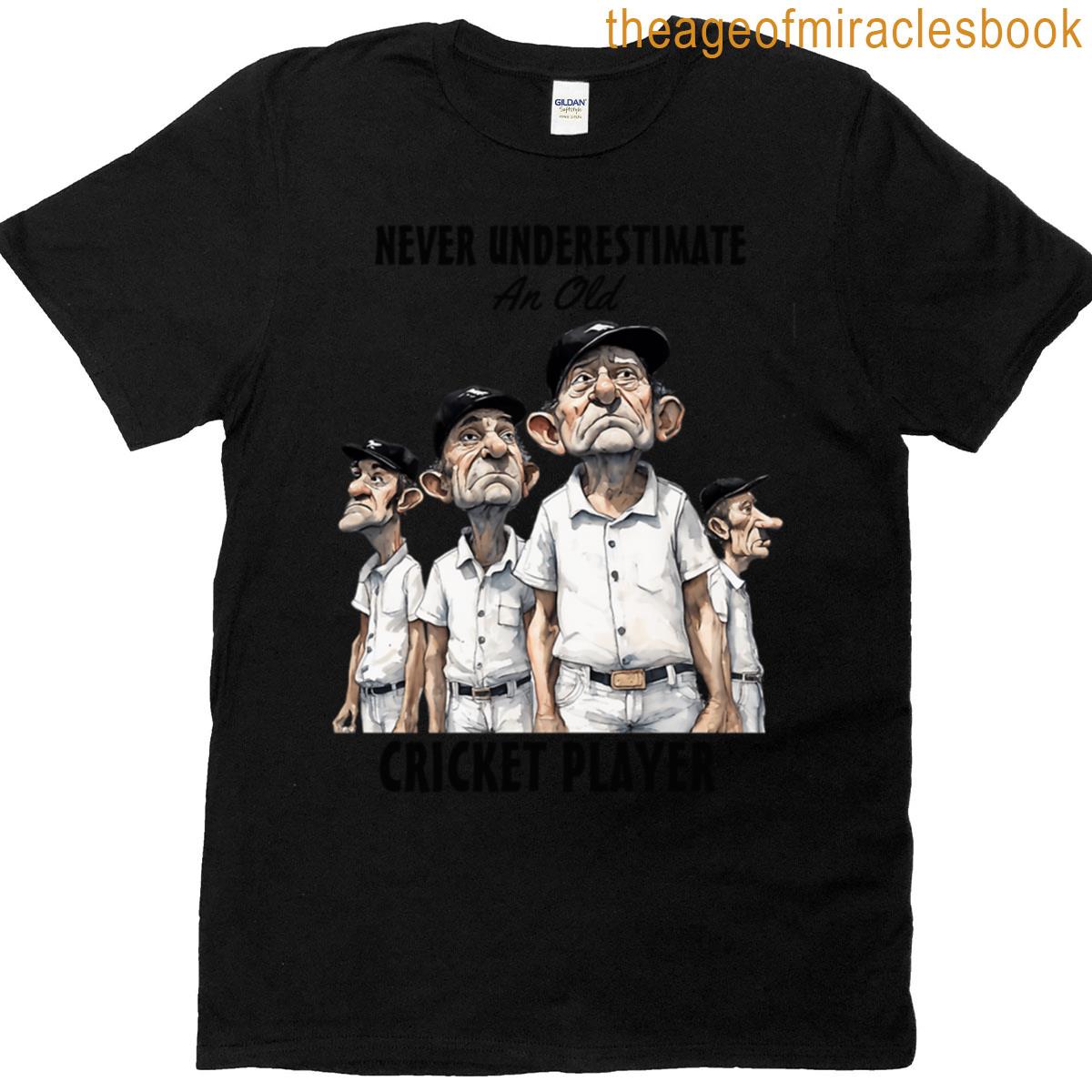 Old Crickets Player T-shirt