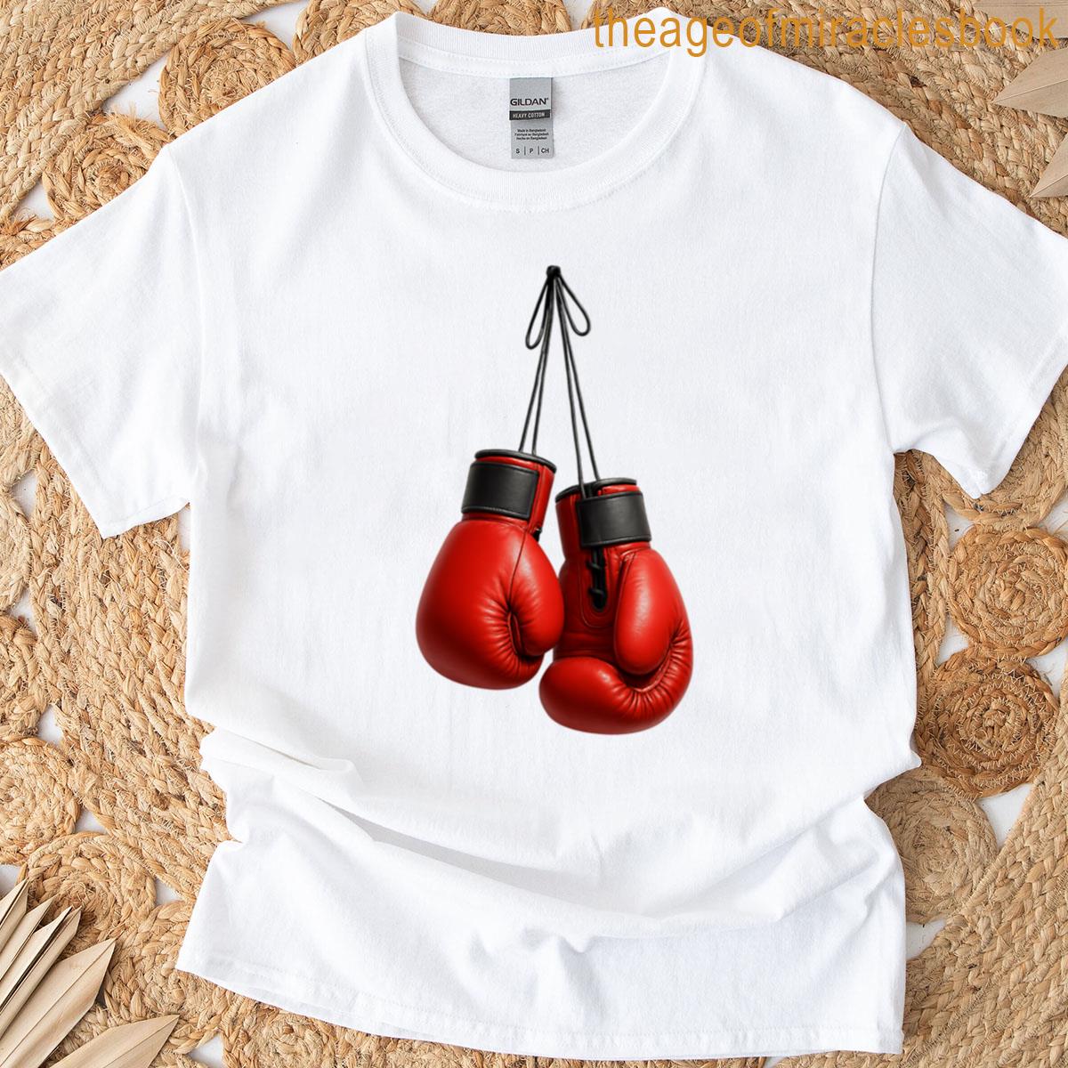Red Boxing Gloves Hanging Illustration T-shirt