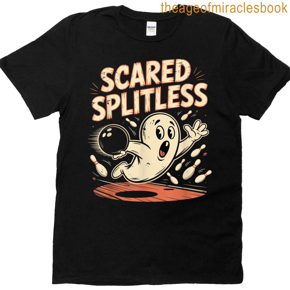 Scared Splitless Bowling Halloween Fun Design T-shirt