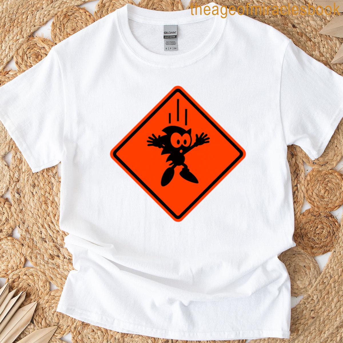 Sonic Warning Sign Drop T-shirt