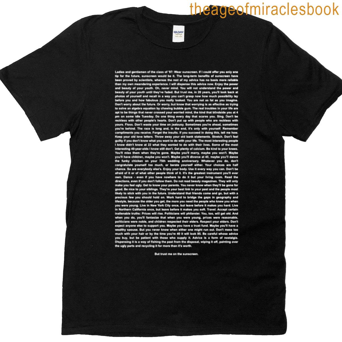 Wear Sunscreen Essay White T-shirt