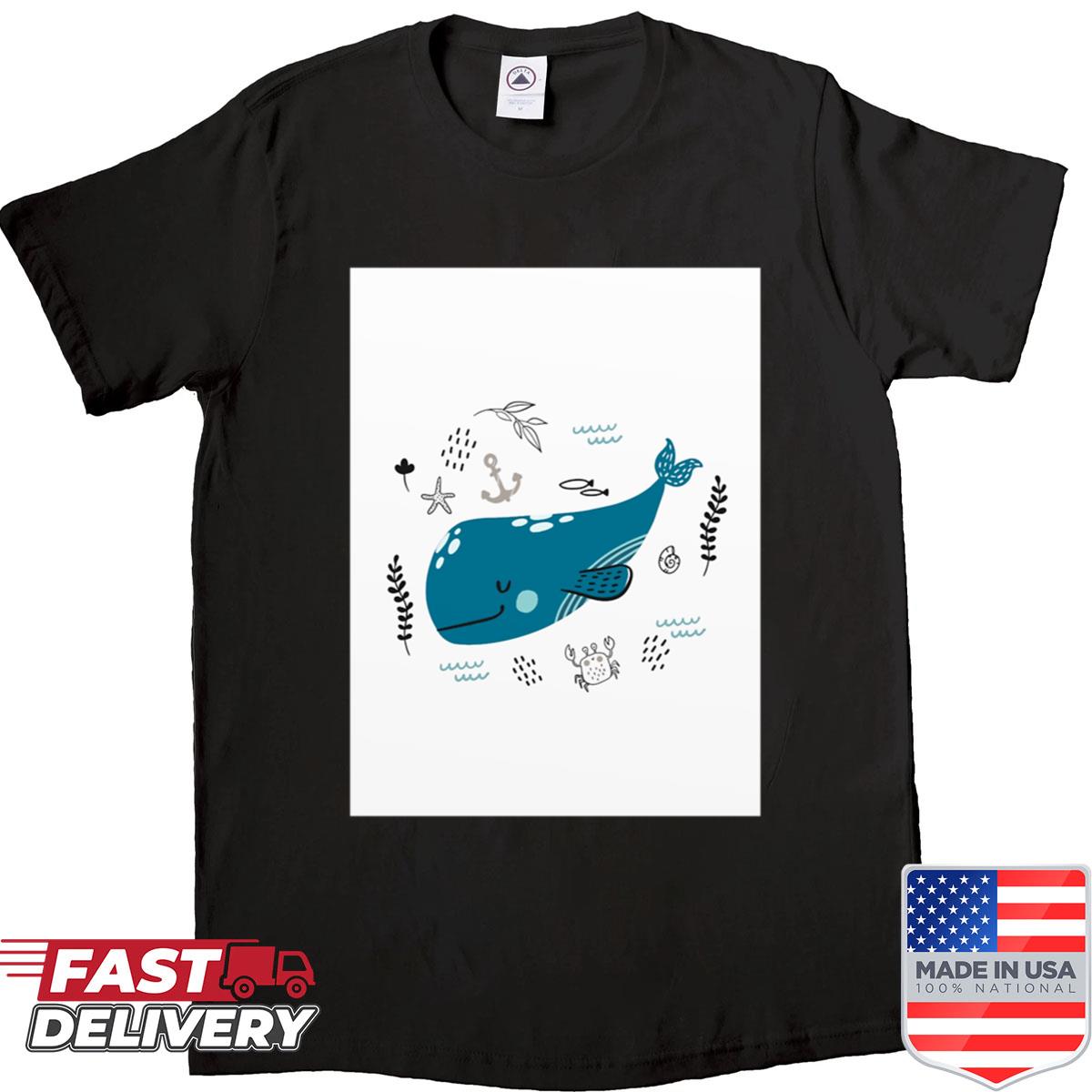 Hand Drawn Whale Shirt
