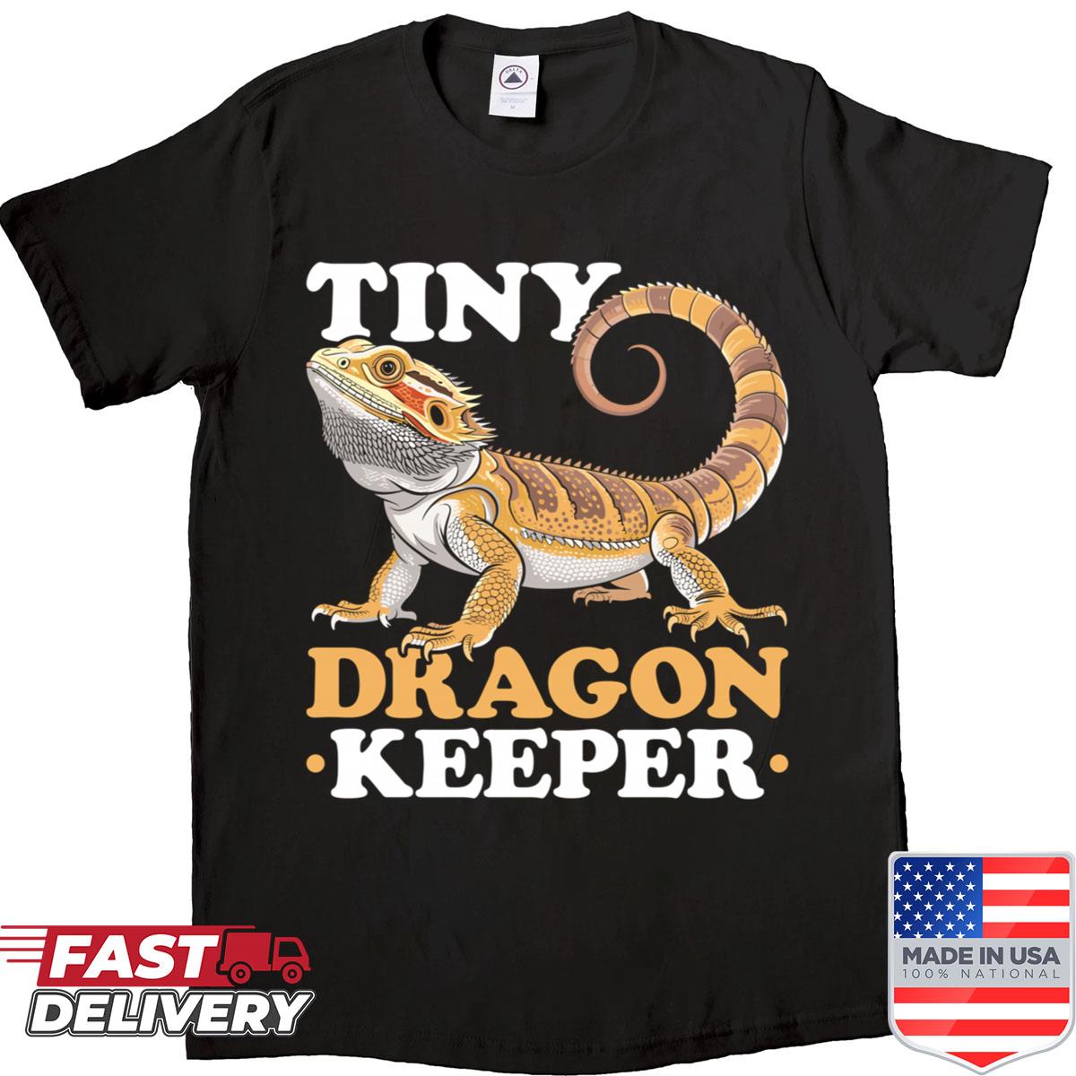 Tiny Dragon Keeper Reptile Lizard Bearded Dragon Shirt