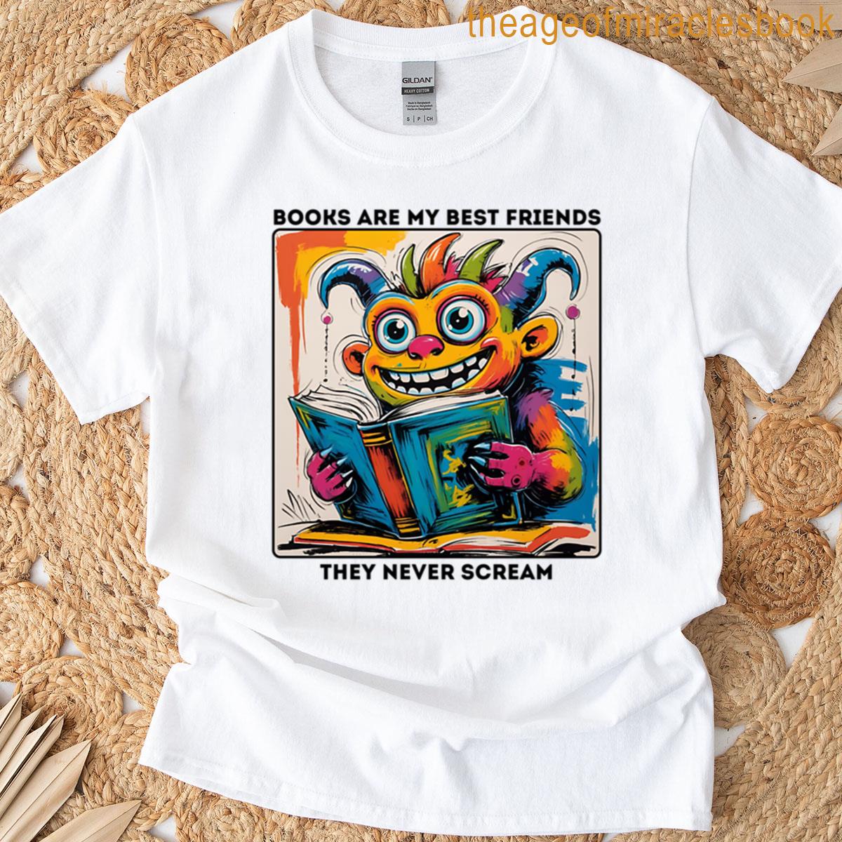 A Monster Reading A Book T-shirt