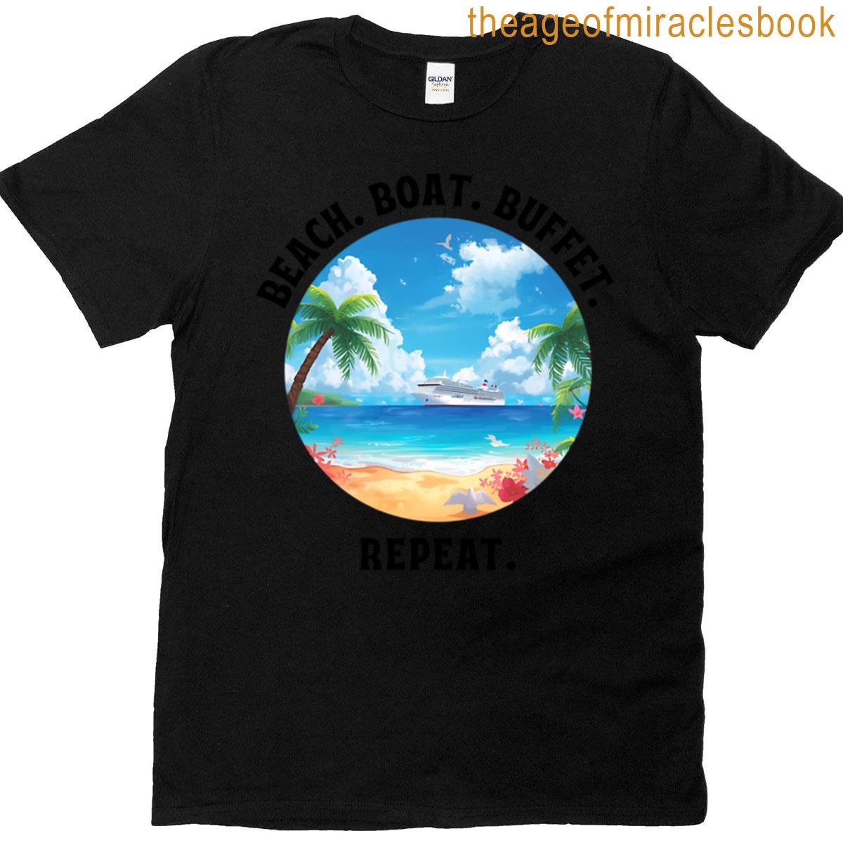 Beach Boat Buffet Repeat T-shirt