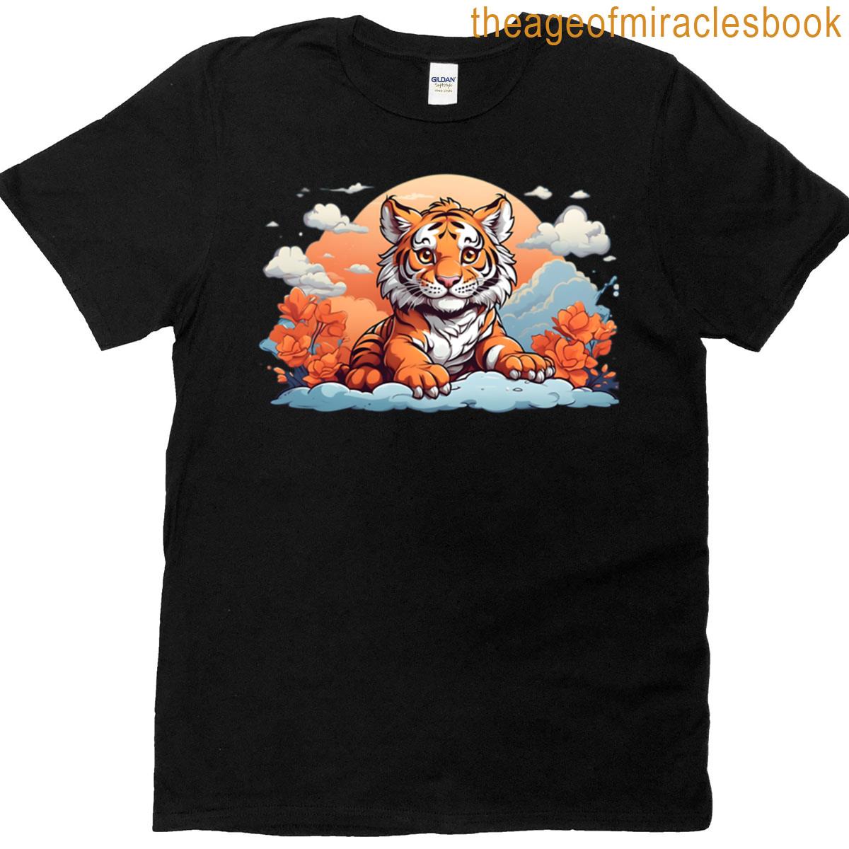 Cute Tiger In The Sky T-shirt
