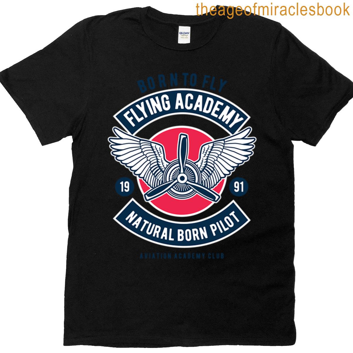 Flying Academy Vintage Pilot Design T-shirt