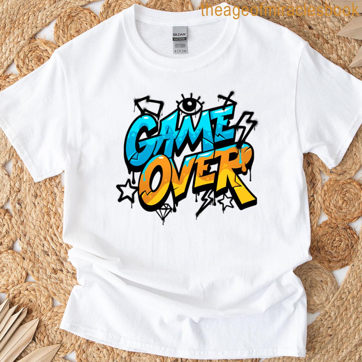 Game Over Typography Retro Gamer Design T-shirt