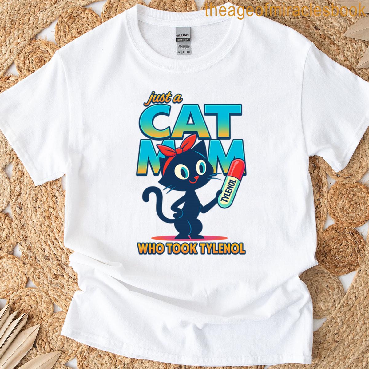 Mom Cat Tylenol Oversized T-shirt