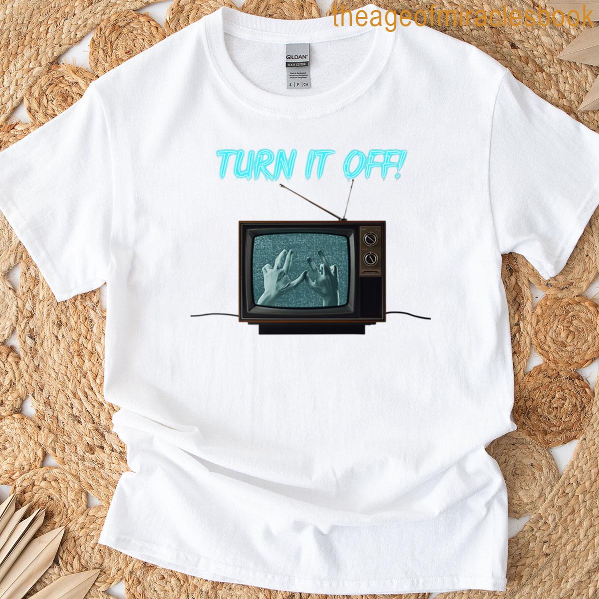 Static Horror Tv Haunted Screen Escape Art Oversized T-shirt