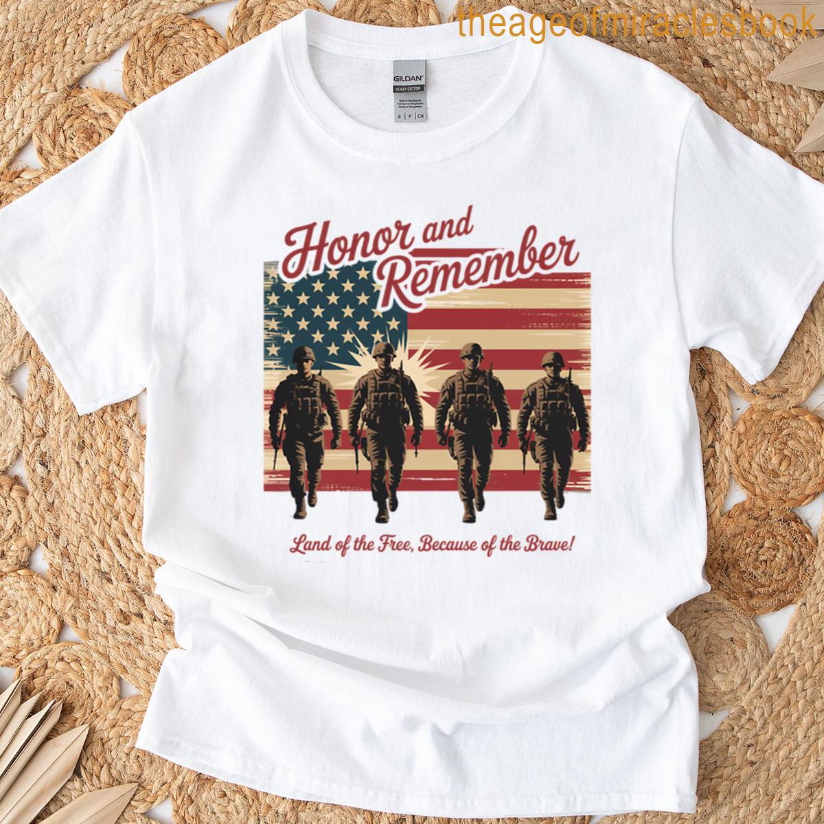 Veteran Day Usa Flag Remember Honor T-shirt