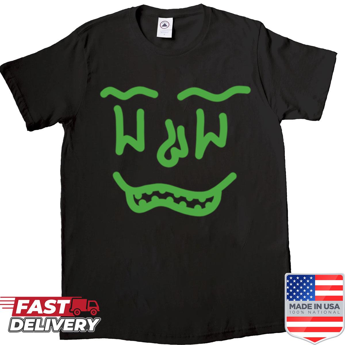 Green Doodle Face Shirt