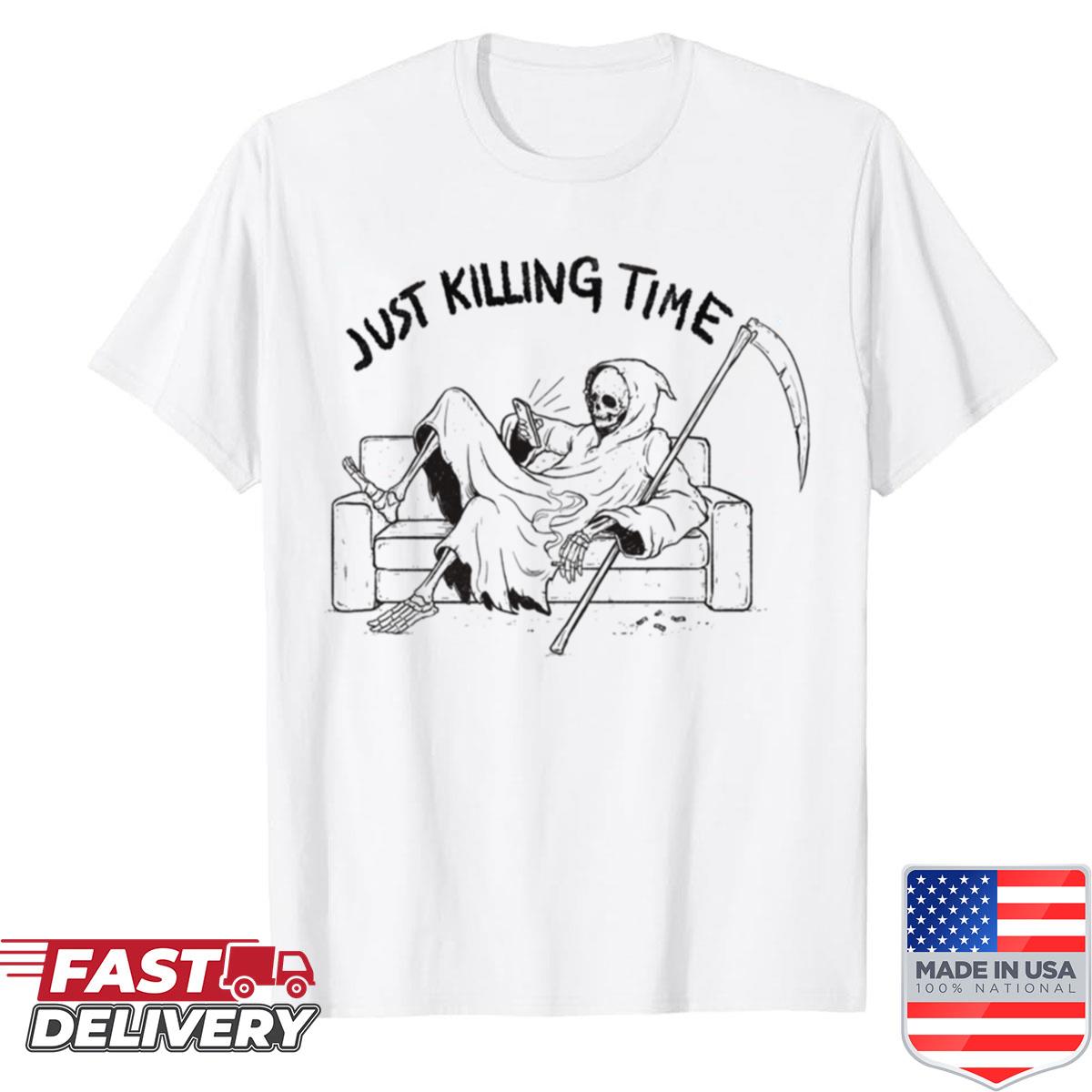 Just Killing Time Oversized Shirt