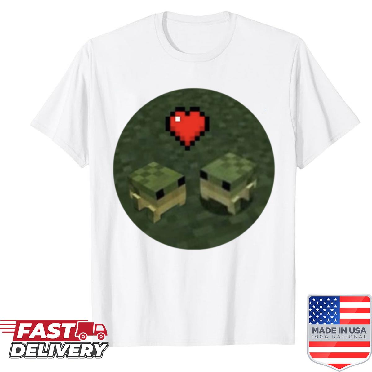 Cute Minecraft Frogs Oversized Shirt