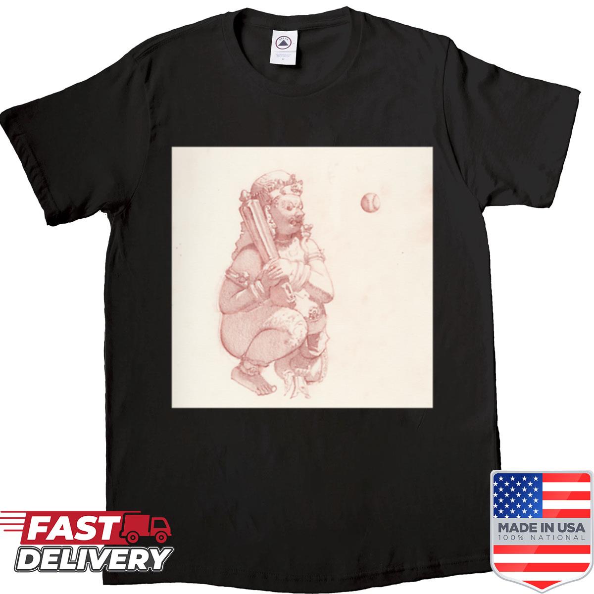 Demon Playing Baseball Oversized Shirt