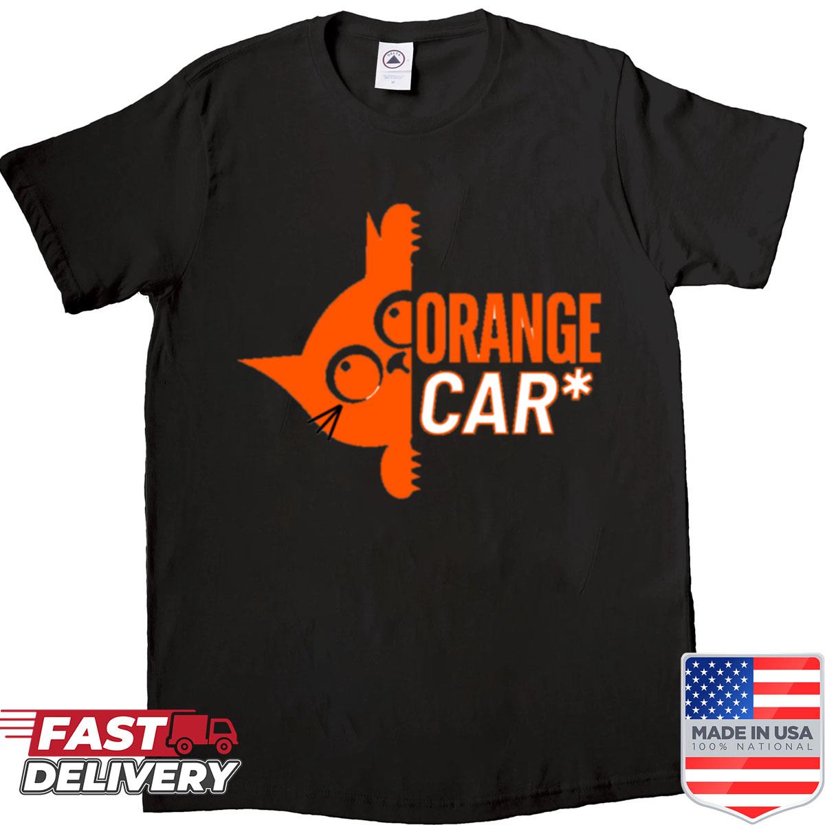 Orange Car Oversized Shirt