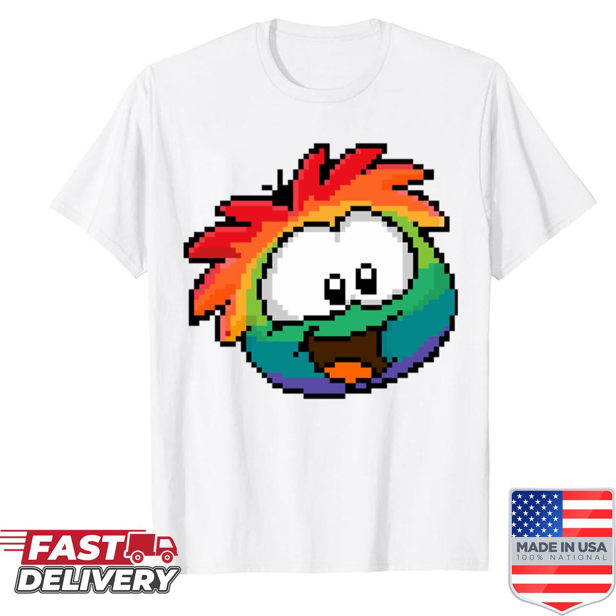 Pixel Art Rainbow Puffle Shirt