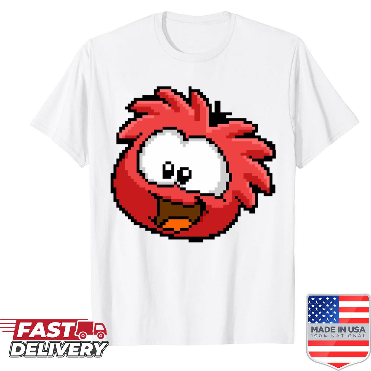 Pixel Art Red Puffle Shirt
