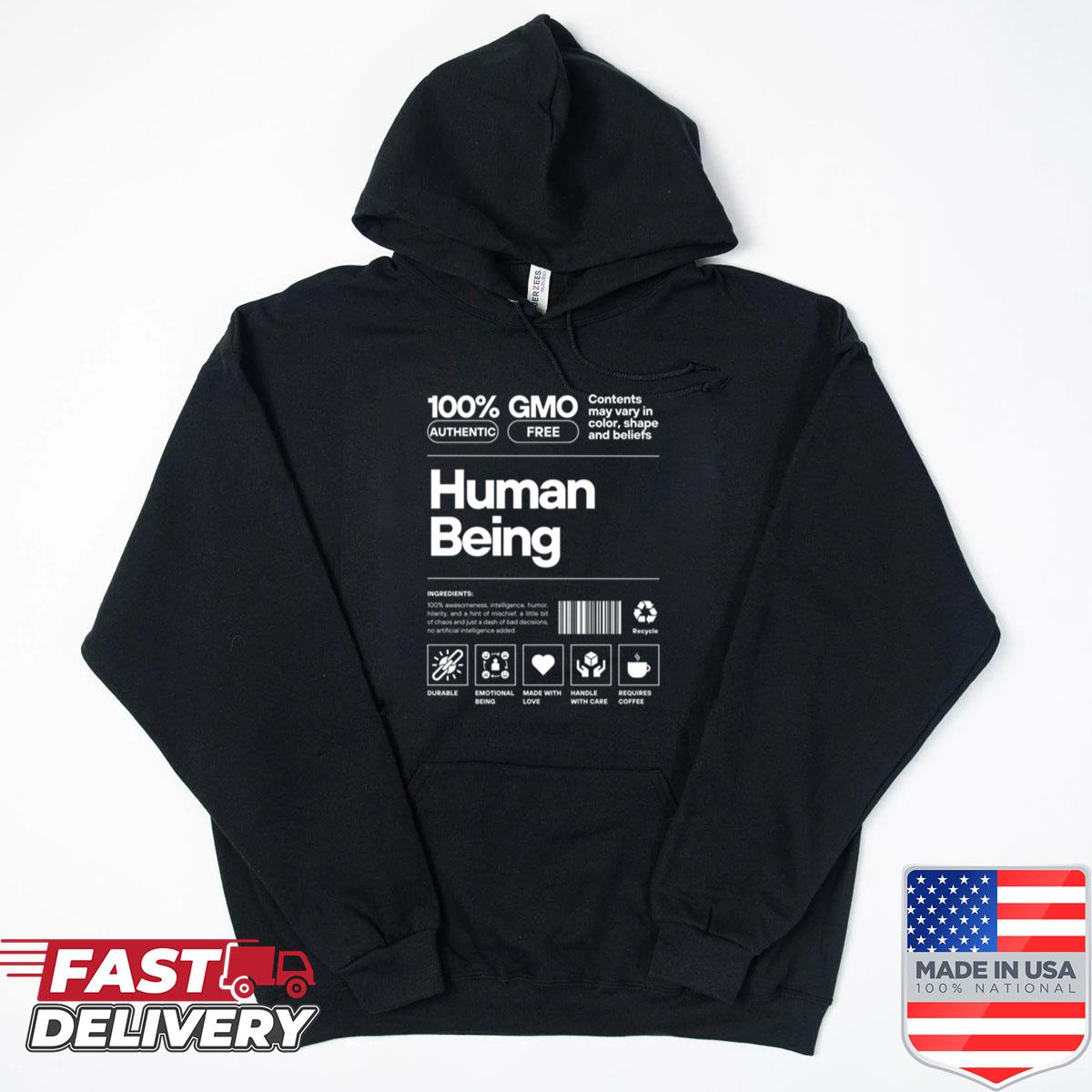 Alternative view of 100 Authentic Human Being Shirt