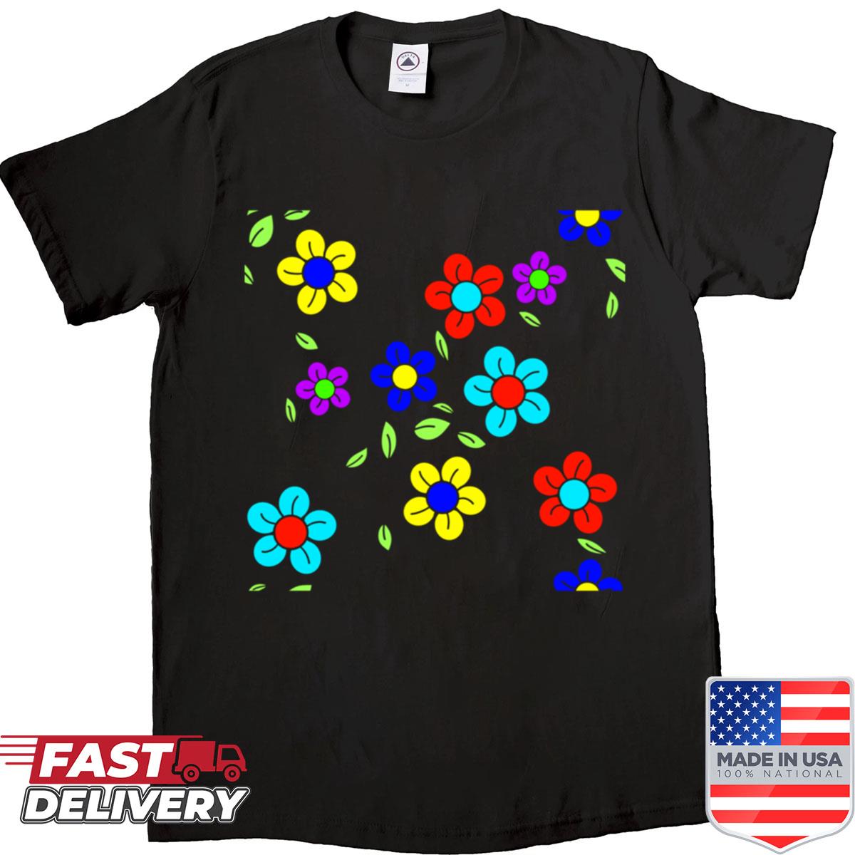 Colorful Daisy Pattern Shirt