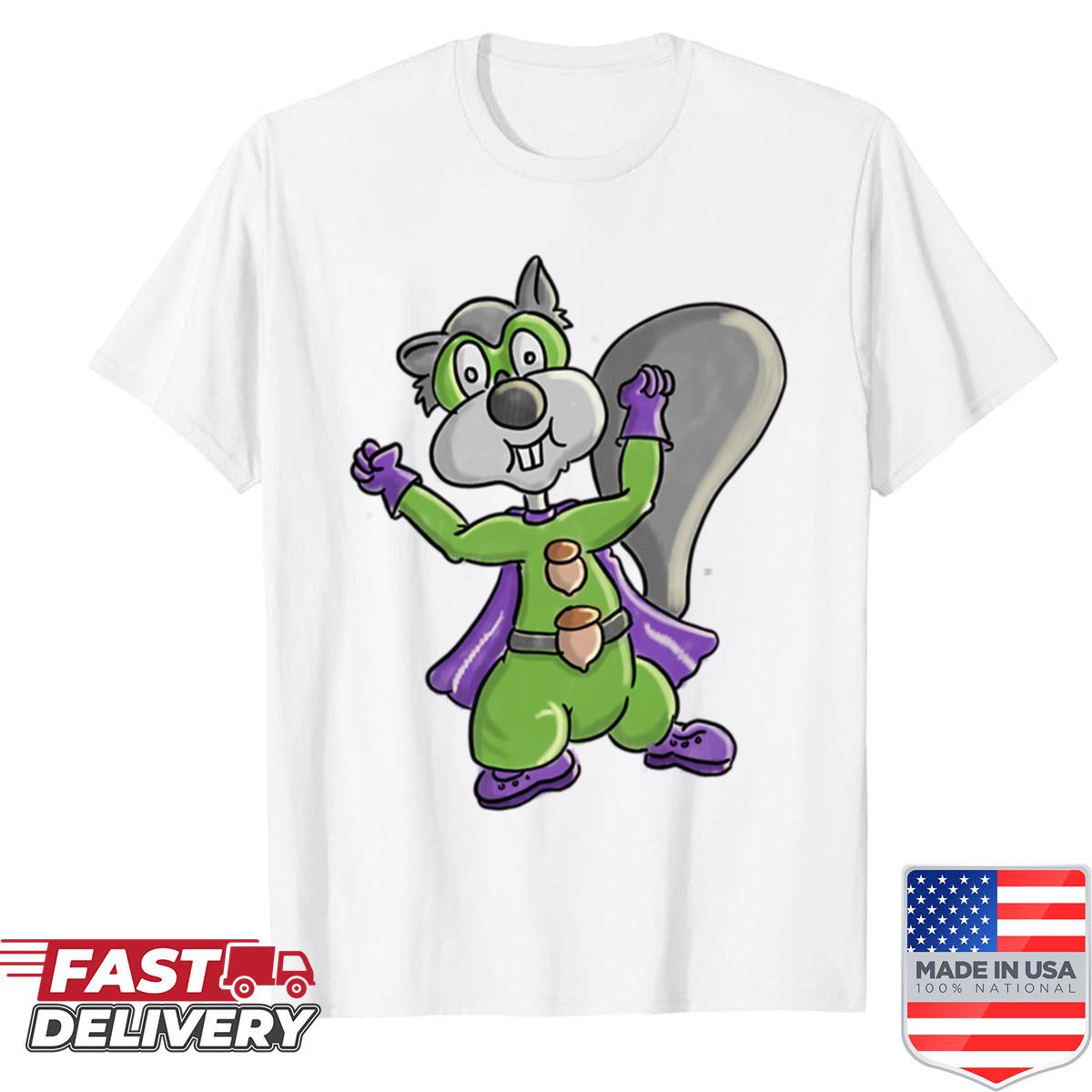 Squirrel Superhero The Flying Nut Shirt