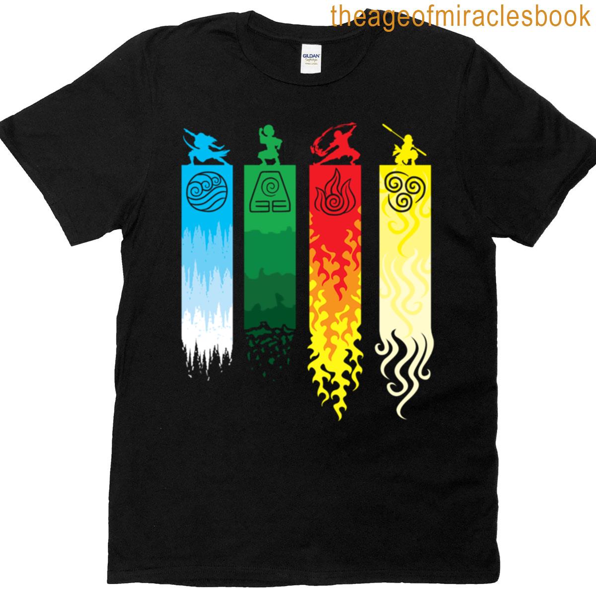 Avatar Elements Bender Silhouette Design T-shirt