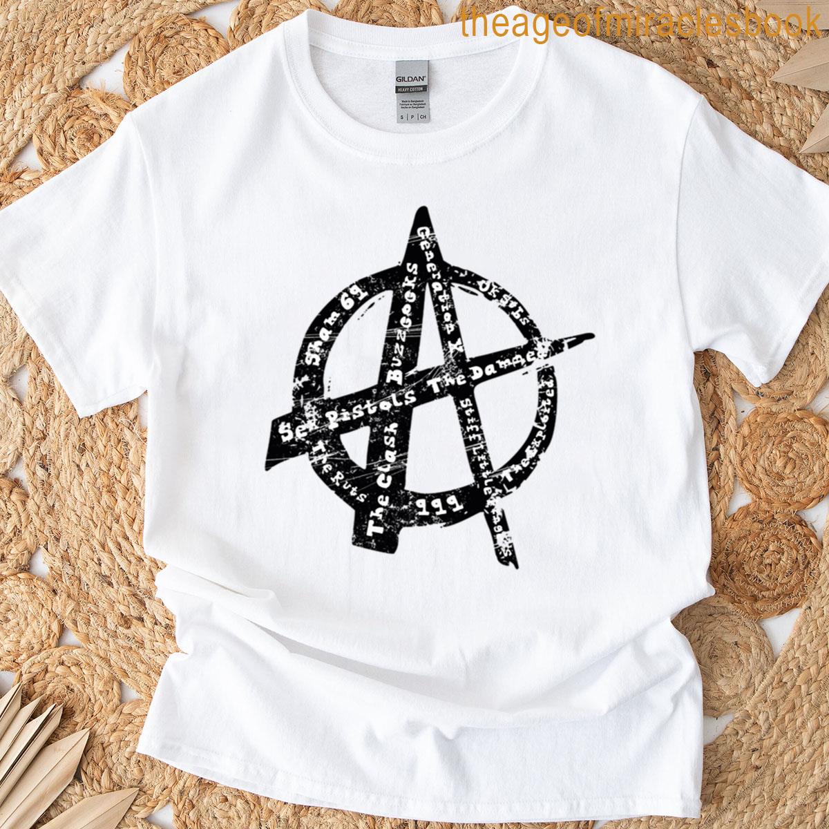 Distressed Anarchy Punk Symbol For Light Items T-shirt