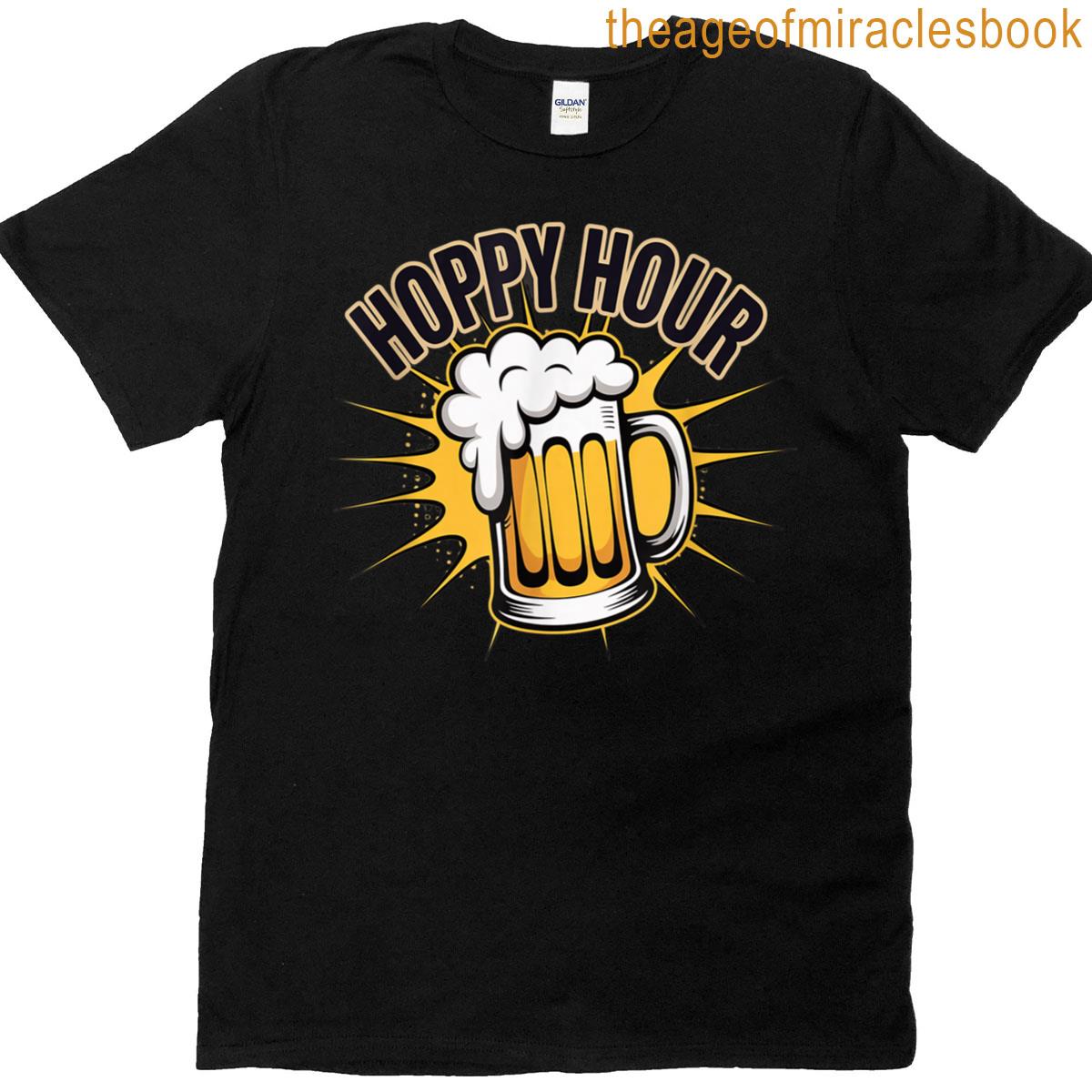 Hoppy Hour Beer Mug Funny Drinking T-shirt