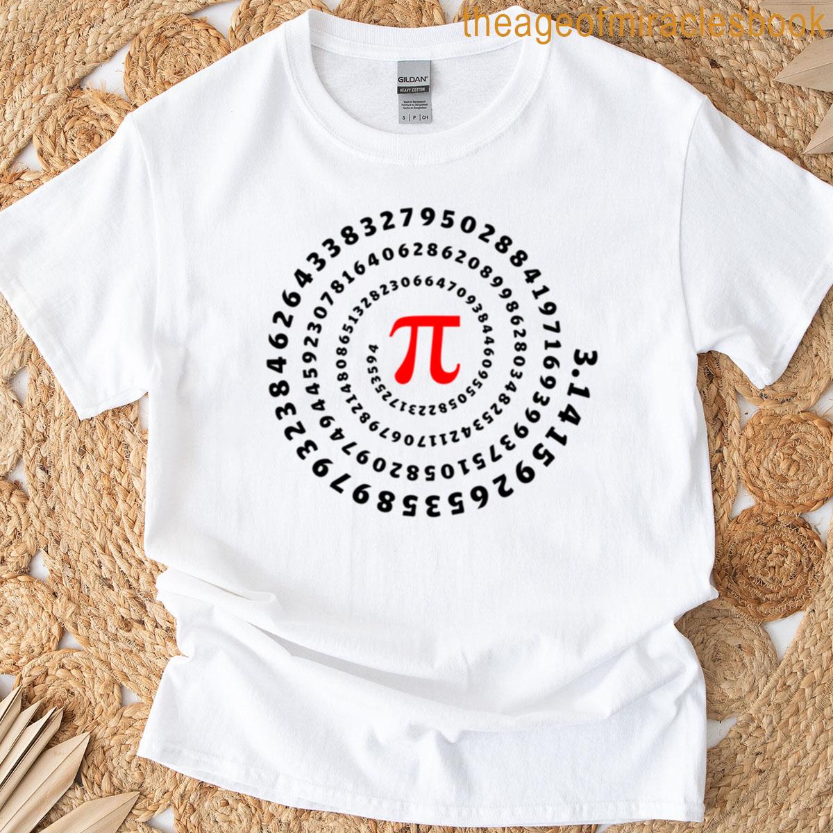 Pi Spiral Science Mathematics Math Irrational Number Sequence T-shirt
