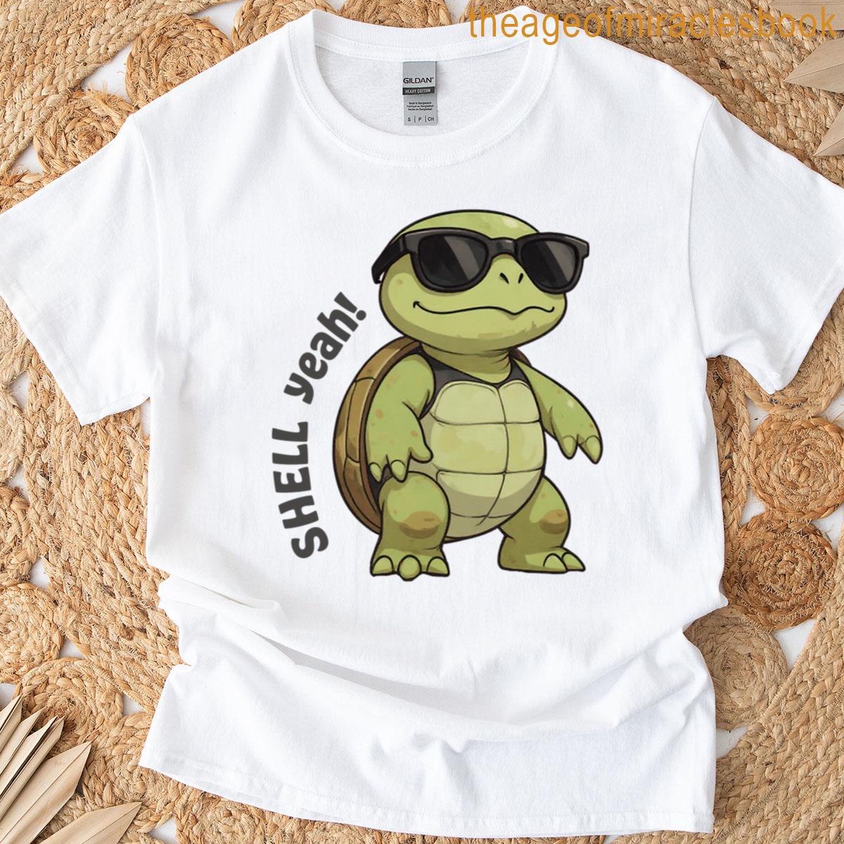 Shell Yeah Funny Turtle Retro Tee T-shirt