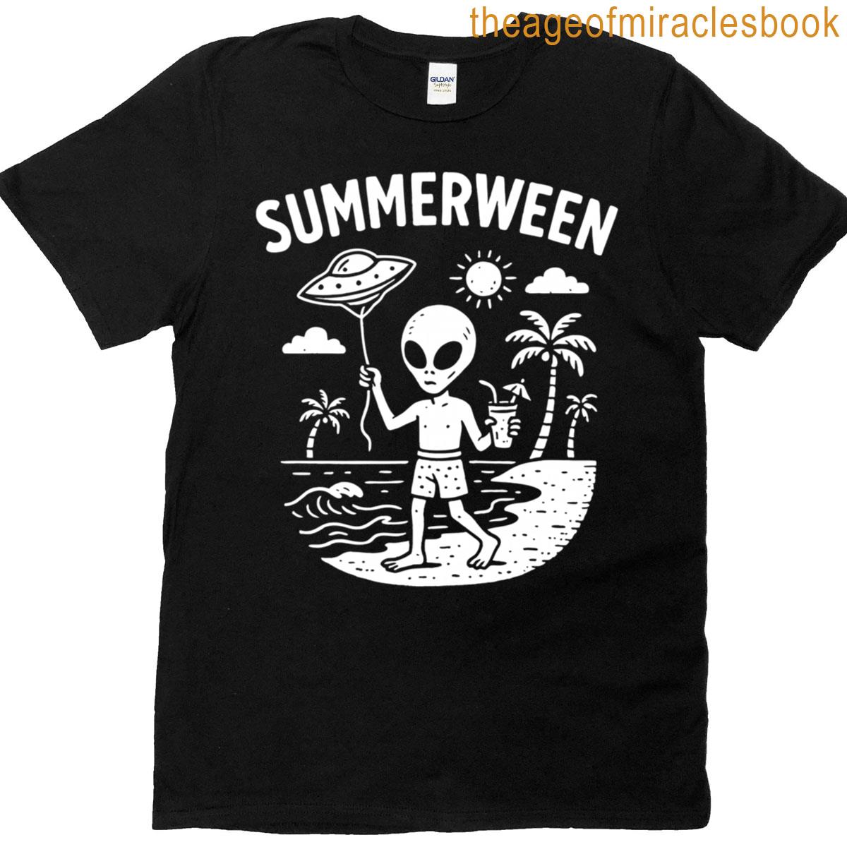Summerween Summer Halloween Alien Summerween Alien T-shirt