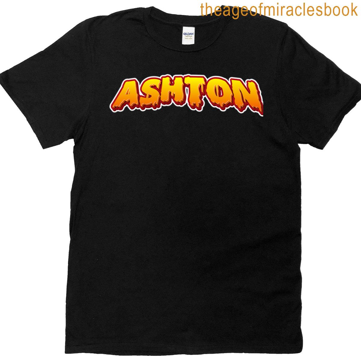 Ashton Text Halloween Sticker Oversized T-shirt