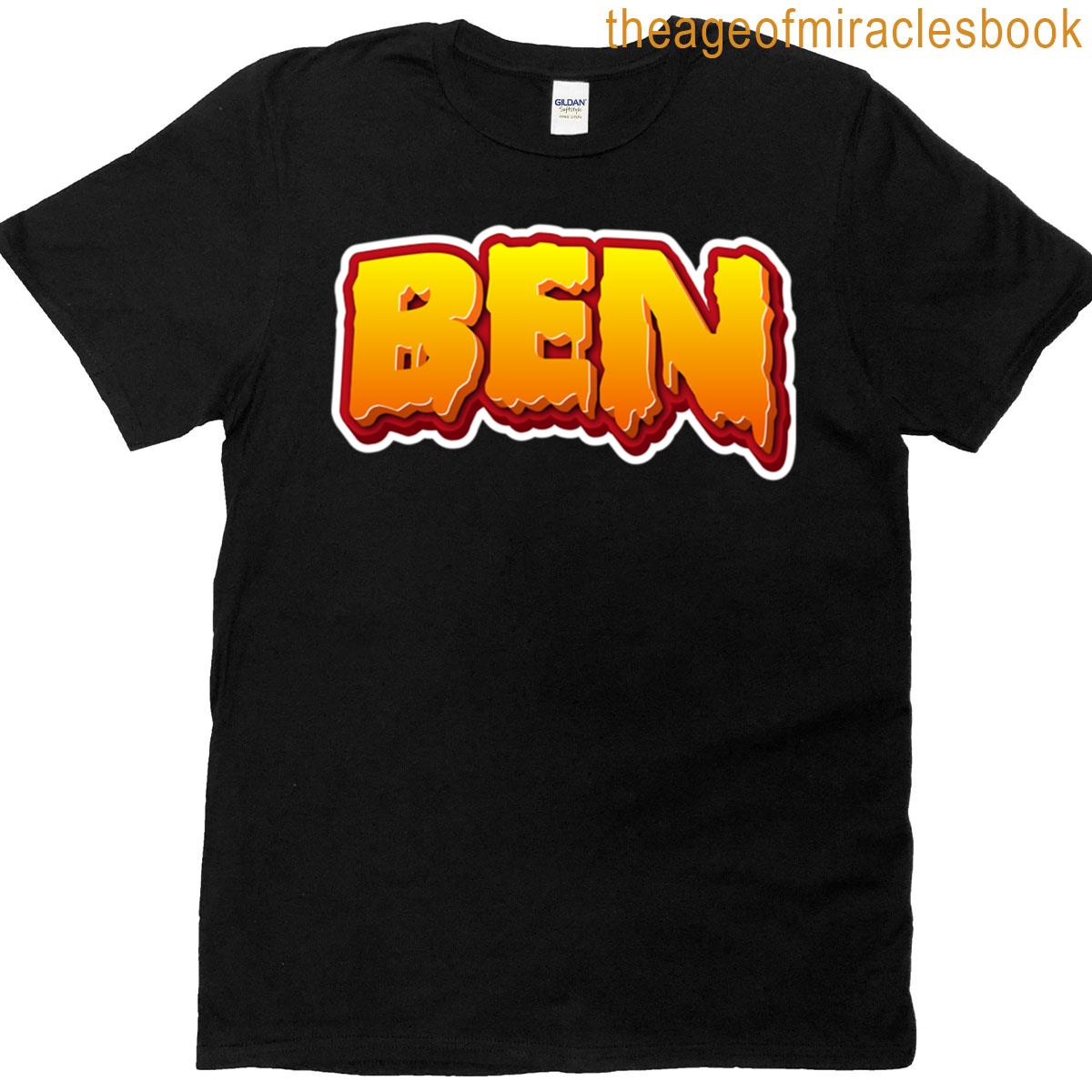 Ben Text Halloween Sticker T-shirt