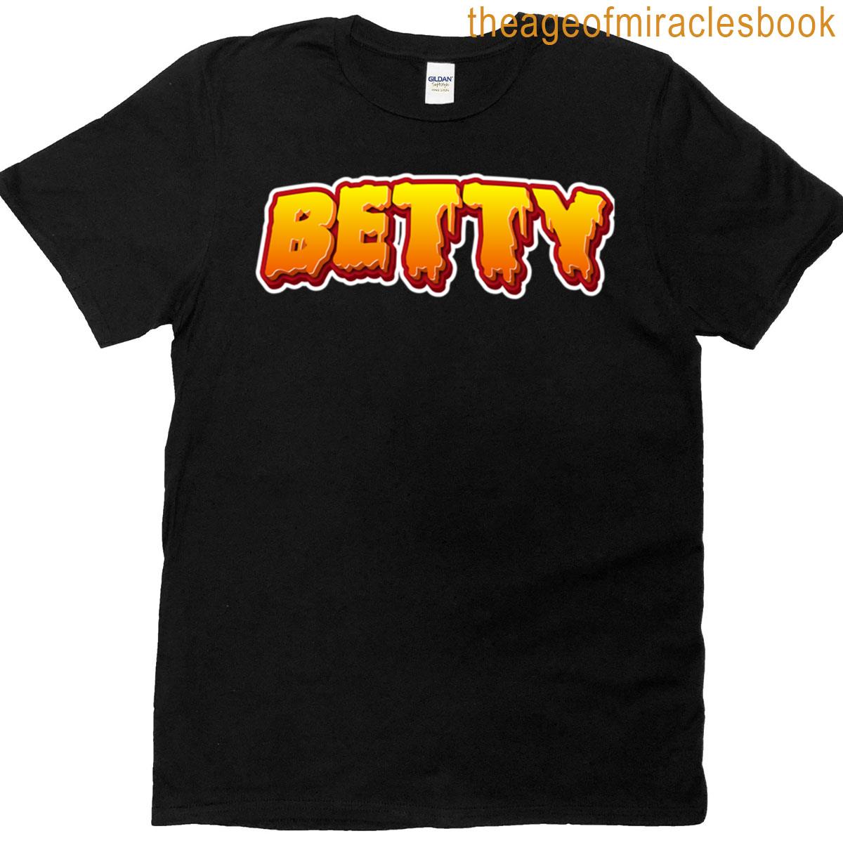 Betty Text Halloween Sticker T-shirt