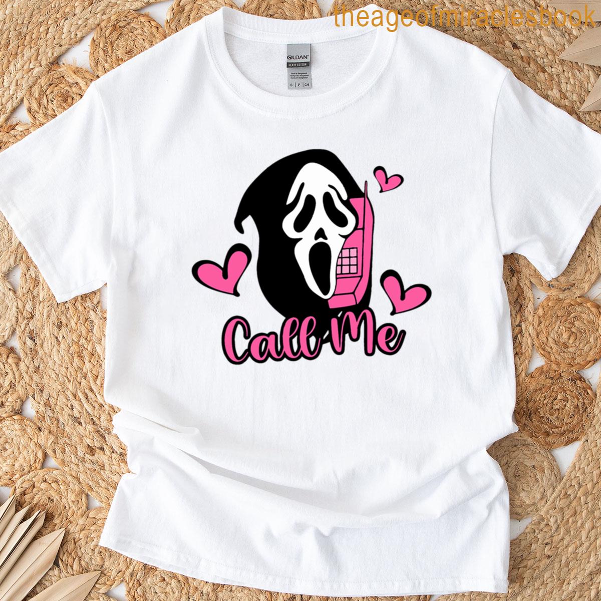 Call Me – Funny Halloween Ghostface Oversized T-shirt