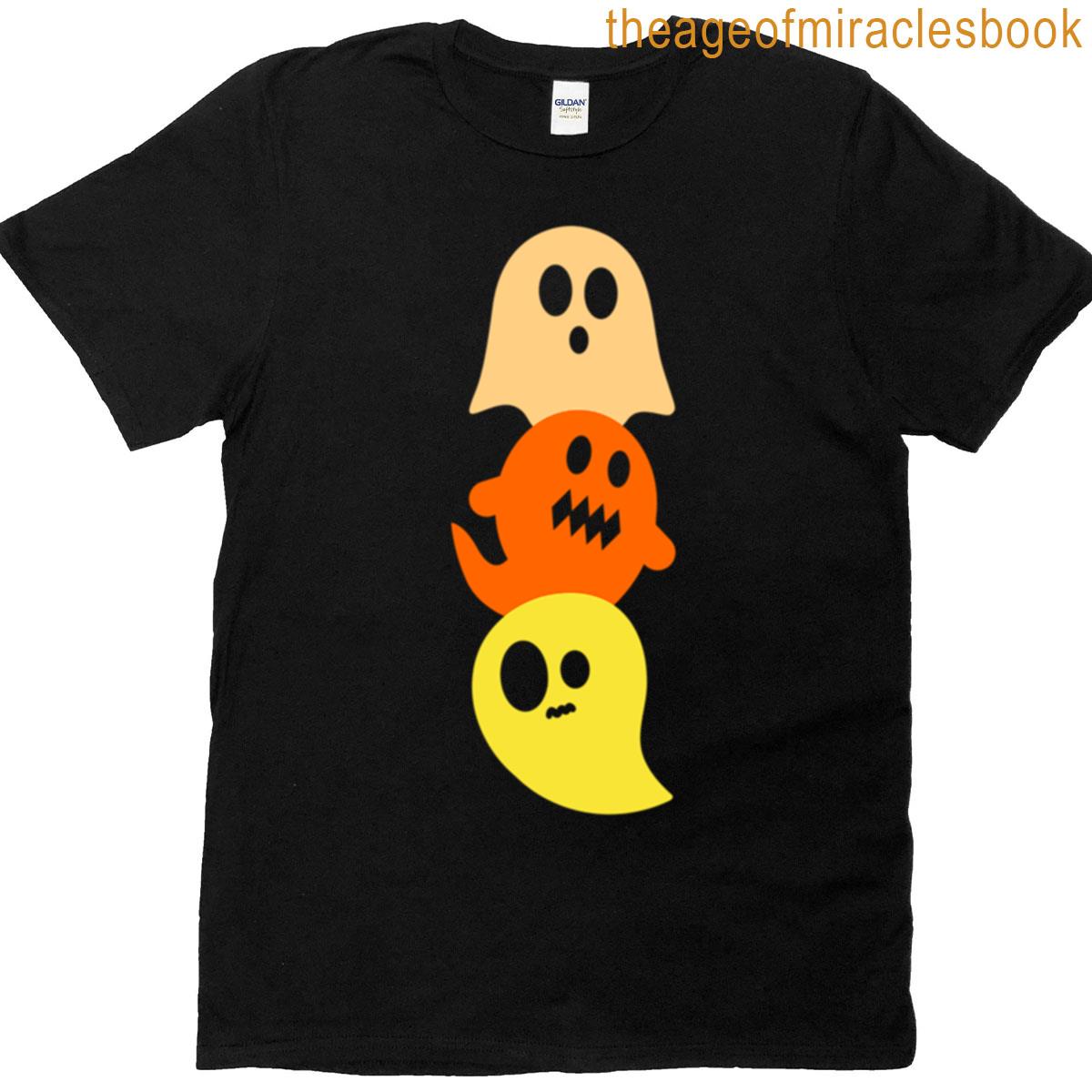 Candy Corn Ghosts Halloween T-shirt