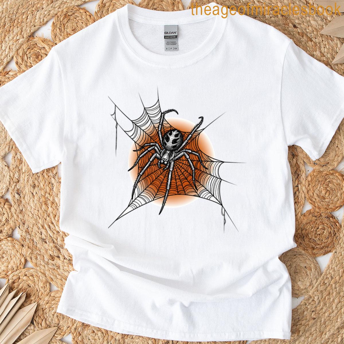 Creepy Spider In A Web T-shirt