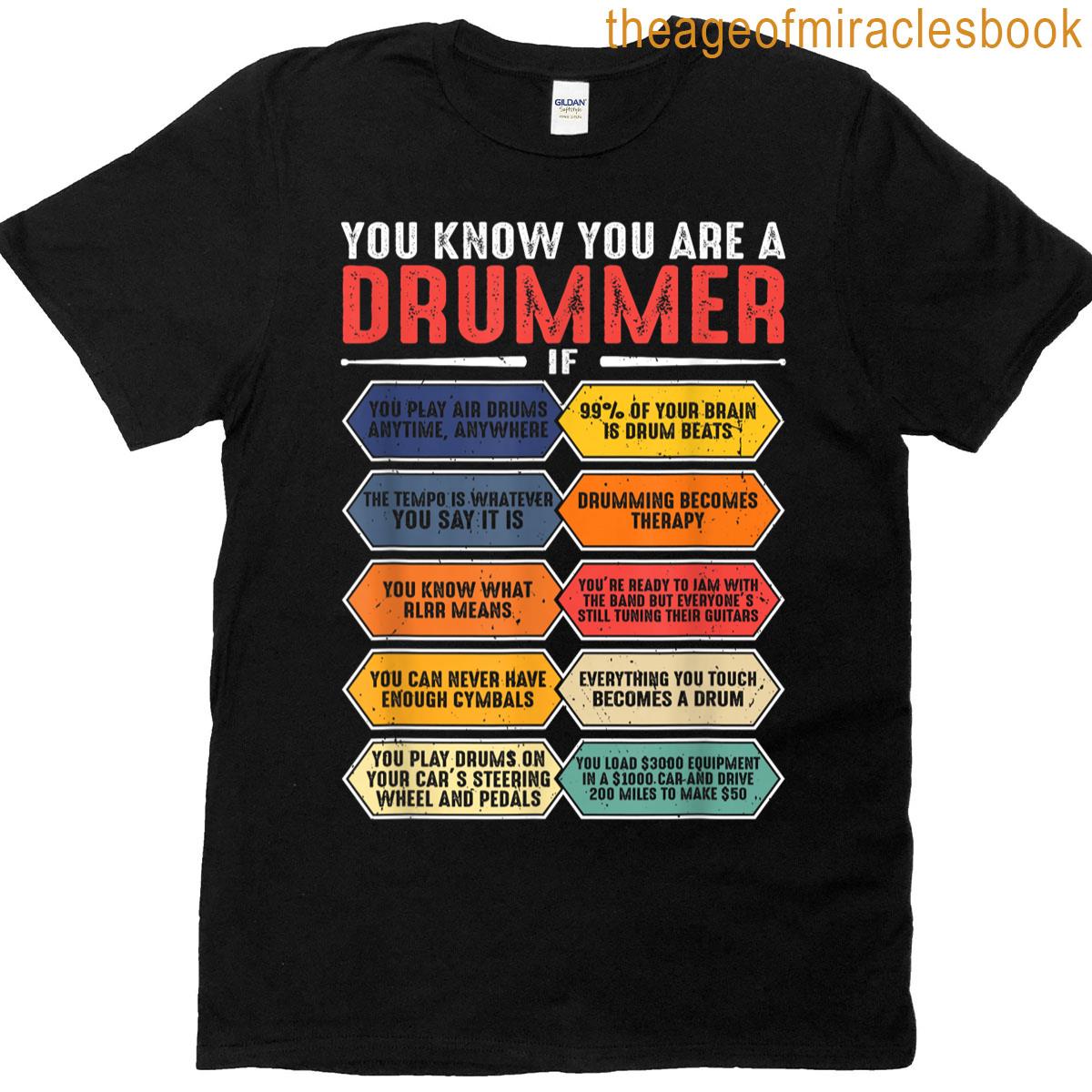 Drummer Drumming Lover Drum Player Percussion Percussionist T-shirt