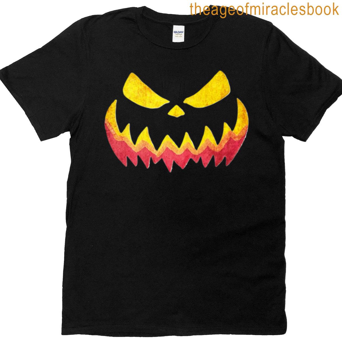 Fiery Grin Pumpkin Face T-shirt