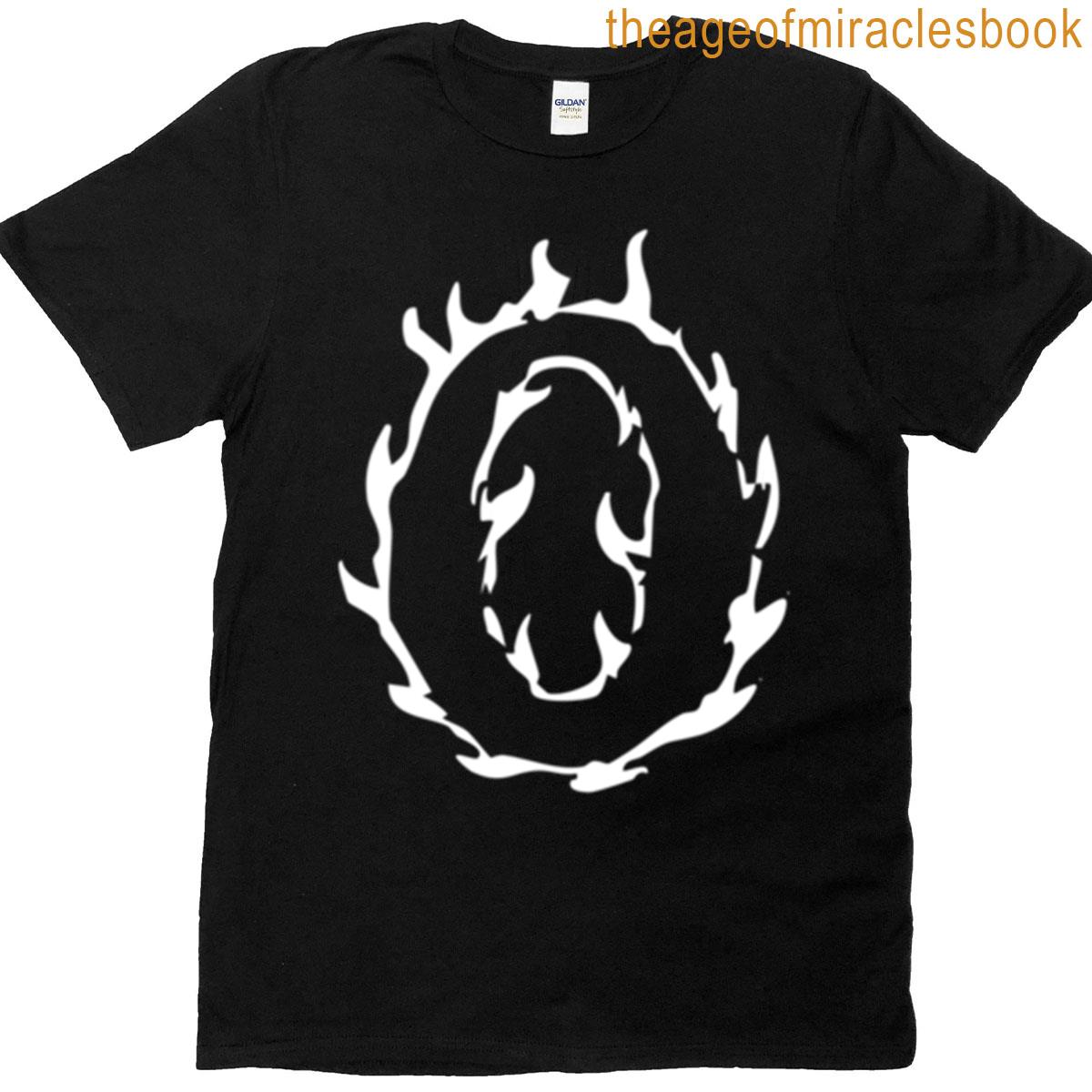 Flaming O Letter Monogram White Edition Oversized T-shirt